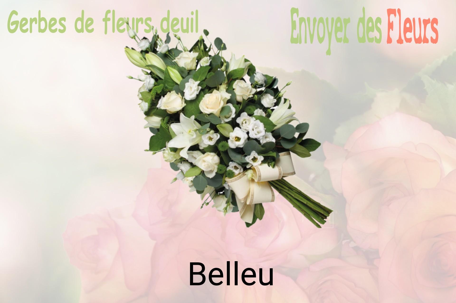 Gerbe de fleurs de deuil livrée à Belleu